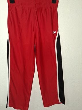 Xersion Red Track Pants with Black Side Panels